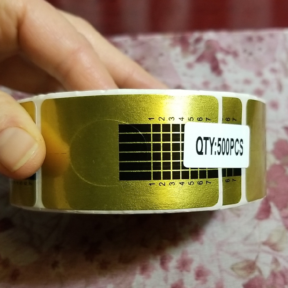NWOT Gold Nailforms Sticker Roll